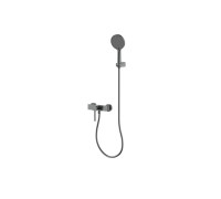 Смеситель для душа AQUAMERIT Asti с душевым набором серый матовый AQM6413GM