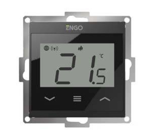 Терморегулятор проводной программируемый SALUS E55-B Wi-Fi черный 55x55