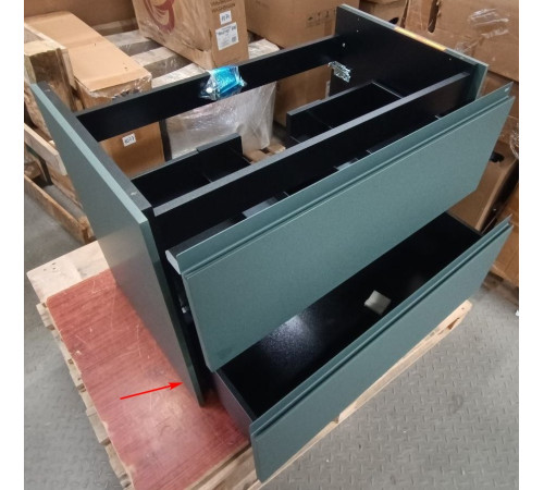 Тумба под умывальник подвесная Roca Ona 785x450x565 мм 2 ящика Зеленый матовый A857630513