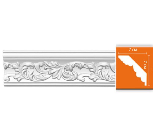 Плинтус потолочный с рисунком DECOMASTER 95775F гибкий 70х70х2400 мм 95775F