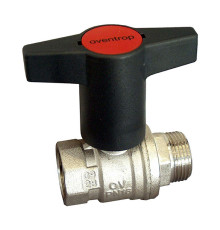 Кран шаровой Oventrop Optibal DN15 PN20 НР/ВР с черной рукояткой 1077304
