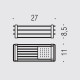 Полка для ванной Colombo Design Angolari 27x11 см PVD нержавеющая сталь B9632.HPS1