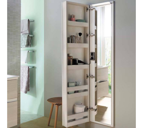 Шкаф-пенал Burgbad Sys30 40х15х176 см подвесной с зеркалом SPIJ040L461