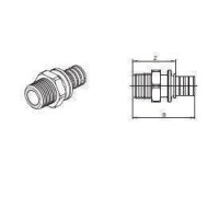 Переходник с наружной резьбой REHAU RAUTHERM S 25x2.3-R 3/4 11691051001