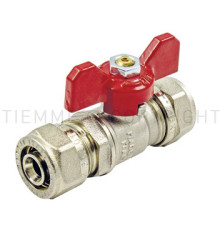 Кран шаровой резьбозажимной Tiemme 20х2.0 бабочка 1620003