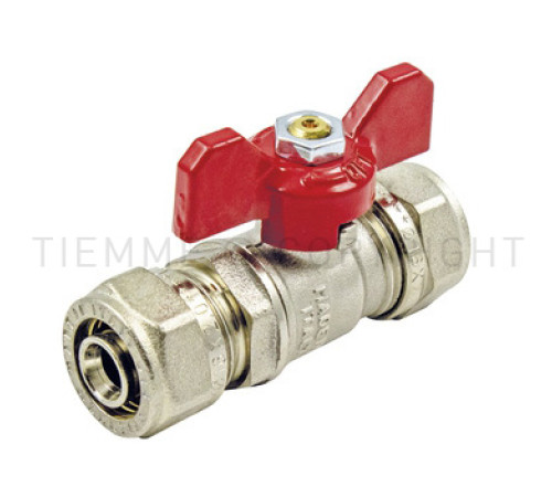 Кран шаровой резьбозажимной Tiemme 20х2.0 бабочка 1620003