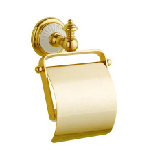 Держатель для туалетной бумаги Boheme Palazzo с крышкой подвесной золото 10101