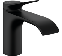 Смеситель для раковины hansgrohe Vivenis 80 мм без сливного гарнитура черный матовый 75012670