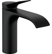 Смеситель для раковины hansgrohe Vivenis 110 со сливным гарнитуром черный матовый 75020670