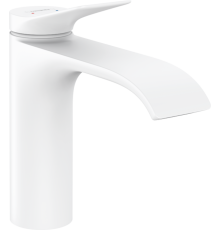Смеситель для раковины hansgrohe Vivenis 110 со сливным гарнитуром белый матовый 75020700