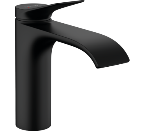Смеситель для раковины hansgrohe Vivenis 110 без сливного гарнитура черный матовый 75022670