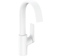 Смеситель для раковины hansgrohe Vivenis 210 со сливным гарнитуром белый матовый 75030700