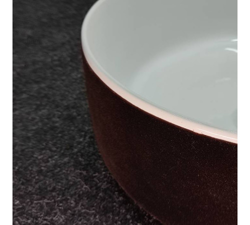 Раковина накладная Artceram Cognac 42 см белый / testa di moro COL001 01 65