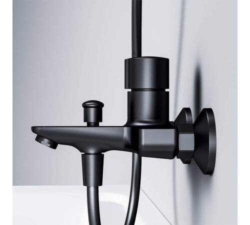 Смеситель для ванны и душа AM.PM X-Joy TouchReel нажимной черный матовый F85A10522