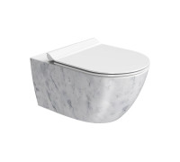 Унитаз подвесной безободковый GSI AltaCeramica Swirlflush 550x360 мм Marbled white AC201F35