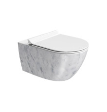 Унитаз подвесной безободковый GSI AltaCeramica Swirlflush 550x360 мм Marbled white AC201F35