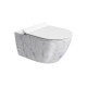 Унитаз подвесной безободковый GSI AltaCeramica Swirlflush 550x360 мм Marbled white AC201F35