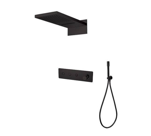 Душевая система встраиваемая Boheme Fusion трехпозиционная черный матовый 130-B