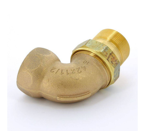 Разъемное соединение Viega 1 1/2 НВ угловое бронза с плоской прокладкой 348700