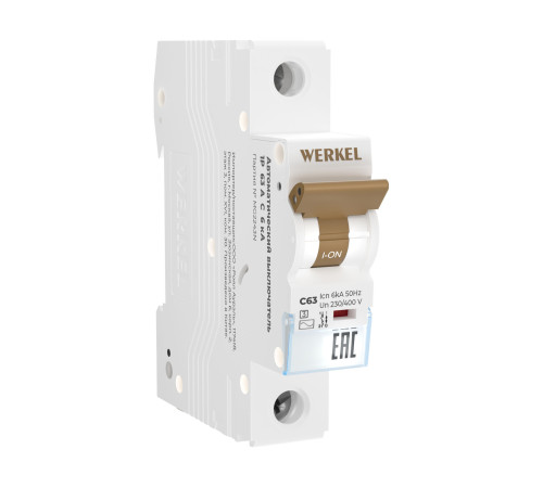 Автоматический выключатель 1P 63 A C 6 кА W901P636