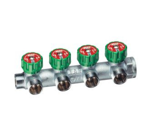 Коллектор регулирующий FAR 3/4 4 отвода M24x19 FK 3856 C34