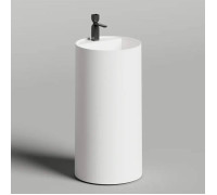 Раковина напольная Salini Armonia Round Top 01 45х45х90 см 1 отв. S-Sense белый глянцевый слив в стену 130411TG