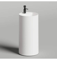 Раковина напольная Salini Armonia Round Top 01 45х45х90 см 1 отв. S-Sense белый глянцевый слив в стену 130411TG