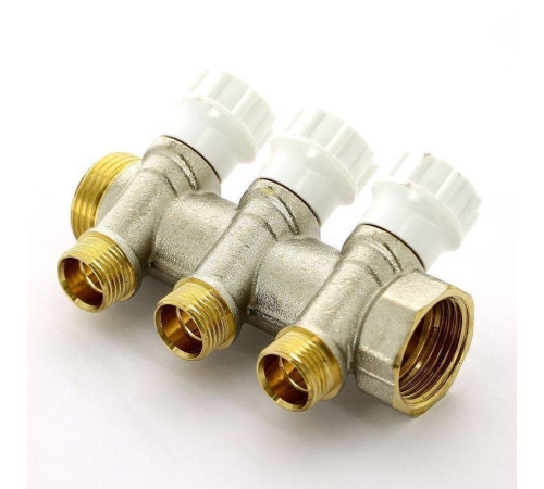 Коллектор никелированный Itap 465 1 НВ 3 выхода 1/2 Н 38 мм 465 1-3