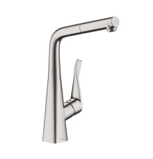 Смеситель для кухни hansgrohe Metris M71 315 мм выдвижной Г-излив 14821800