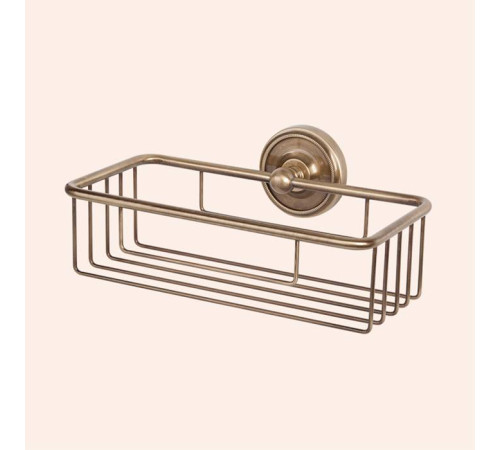 Полка-решетка для ванной подвесная TW Bristol 527 прямоугольная 24x14x7 см бронза TWBR527br