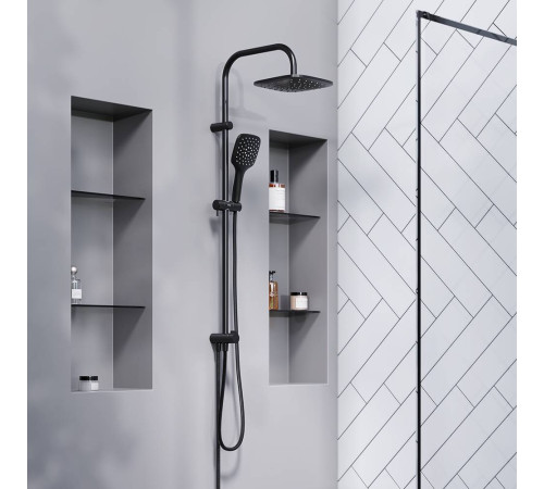 Душевая система AM.PM Eclipse со смесителем матовый черный 931000300