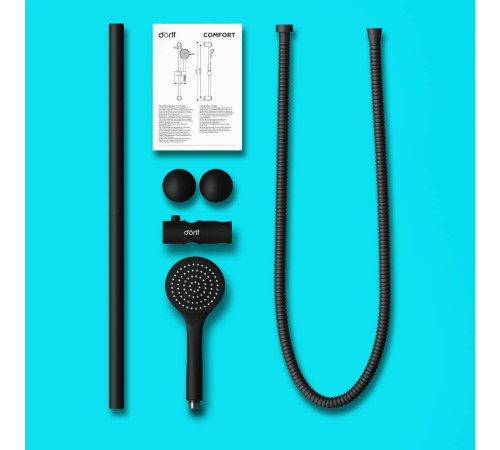Душевой комплект Dorff Comfort 1 режим черный D0108000BL