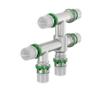 Крестовина пресс Comap SkinPress 16х16х16х16 мм латунная 7495W161616