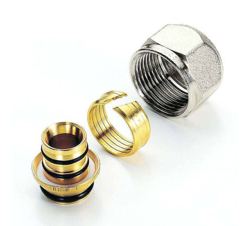 Соединитель обжимной Tiemme евроконус для металлопластиковой трубы 20(2.0)х3/4 EK 1440G0003