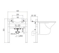 Инсталляция для биде OLI Easy 503х420х80 мм 618547