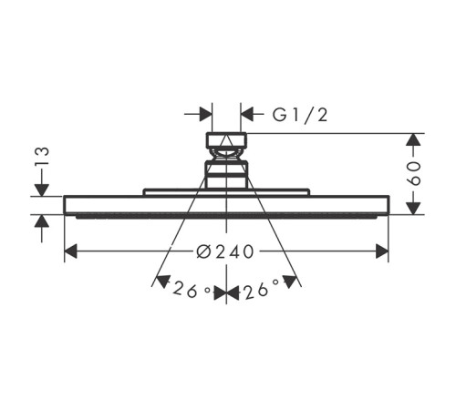 Верхний душ Axor Starck 240х240 мм полированное красное золото 28494300