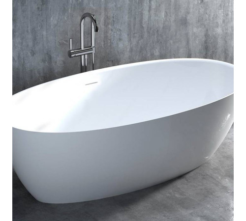 Ванна отдельностоящая Salini Alda 160х80х57.5 см S-Stone с сифоном и сливом-переливом 101923M