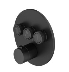 Смеситель для душа встраиваемый Plumberia Selection PSBOX на 3 выхода черный матовый PSB1903NO