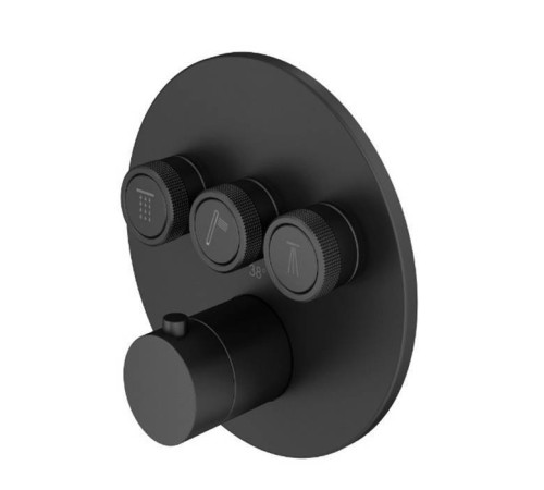 Смеситель для душа встраиваемый Plumberia Selection PSBOX на 3 выхода черный матовый PSB1903NO