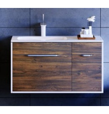 Тумба под умывальник подвесная AQUATON Malaga левая 920х520х450 мм Крафт темный Mal.01.09/L/CD