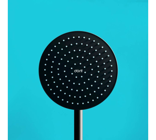 Душевая система DORFF Comfort с тропическим душем черная D0708000BL