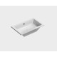 Раковина встраиваемая сверху GSI KUBE X 600x370 мм без отверстия под смеситель белая глянцевая 895311