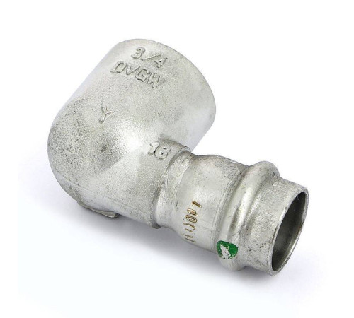 Угол 90° пресс-В компактный нержавеющая сталь Viega Sanpress Inox 18х3/4 437008