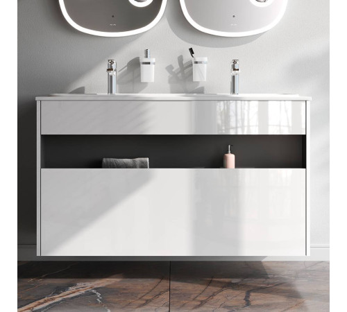 База под раковину AM.PM Func 120 см с нишей и 1 ящиком белый глянец M8FFUX1201WG