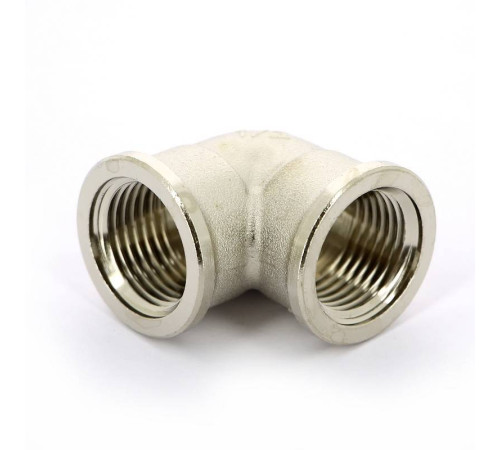 Угольник латунный никелированный Tiemme 1/2 ВР-ВР 1500133