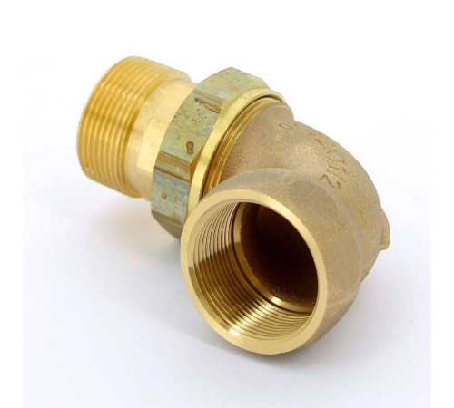 Разъемное соединение Viega 1 1/2 НВ угловое бронза с плоской прокладкой 348700