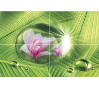 Панно Муза-Керамика Pink drop из 4-х плиток 60х40 см P4D263