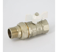 Кран шаровой LD Pride 45.340.15 с отверстием для термометра 1/2 ВР/ВР бабочка 45.340.15