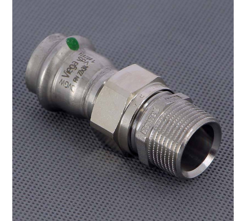 Муфта разъемная Viega Sanpress Inox 22x3/4 пресс-НР нержавеющая сталь 438302