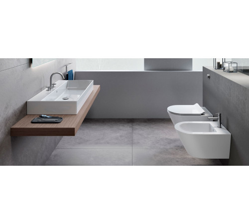 Биде подвесное GSI Kube X 550 х 360 мм белый глянцевый с креплением 9465FR5111